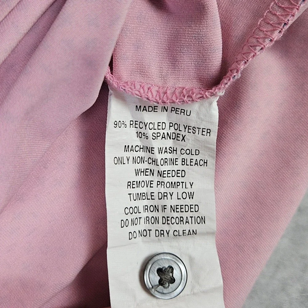 Greyson (Mens XXL) Pink Polo Golf Shirt Performance Stretch Patterned Sportswear